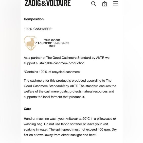 Zadig & Voltaire Markus Stars black/white 100% Cashmere oversized sweater M. NWT - Picture 7 of 12